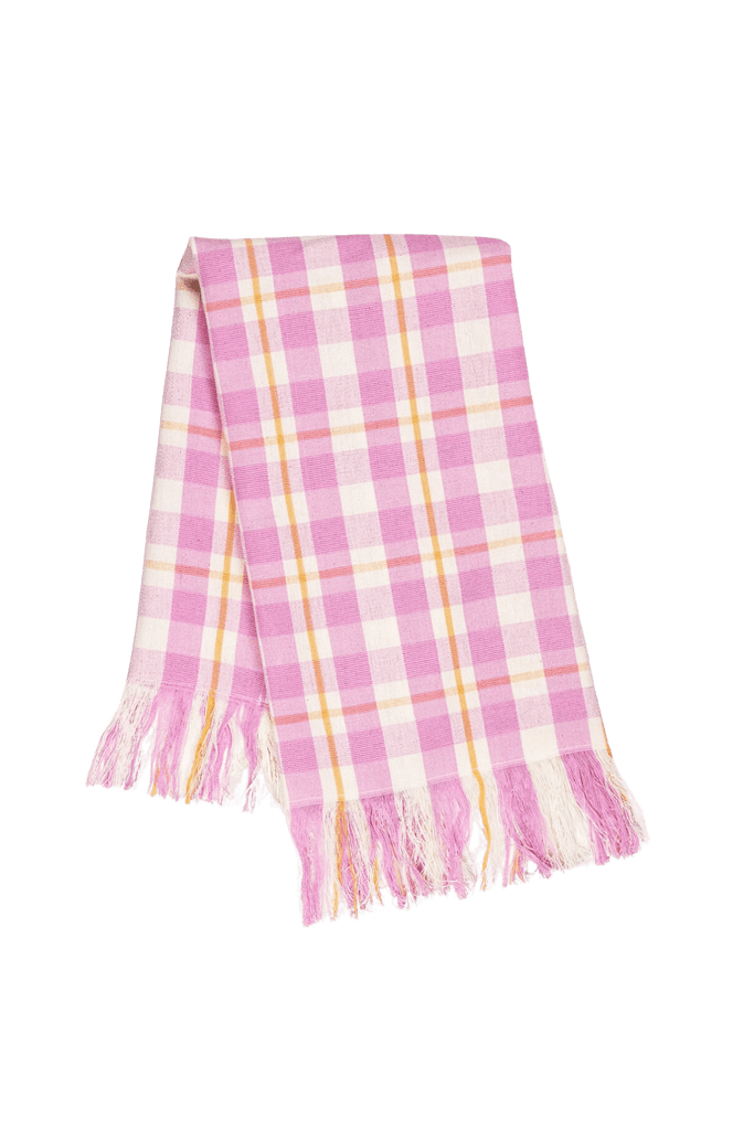 pink plaid kitchen towel by archive new york from wallflower shop