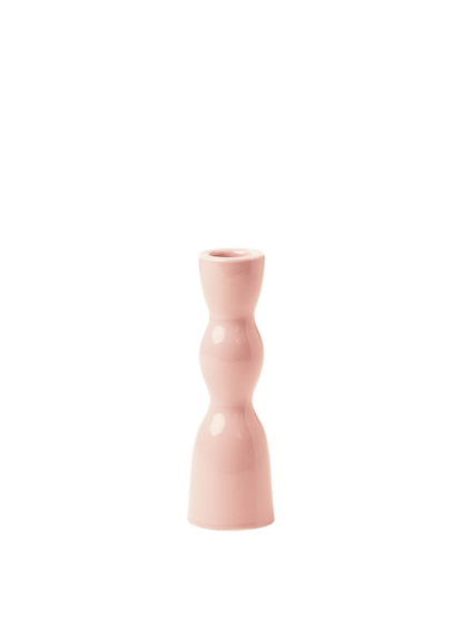 cute pink wave ceramic taper candle holders