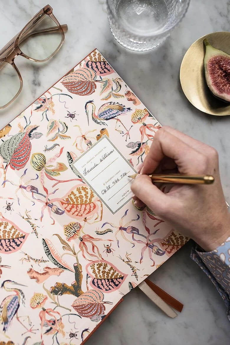 interior of beautiful fall bullet journal