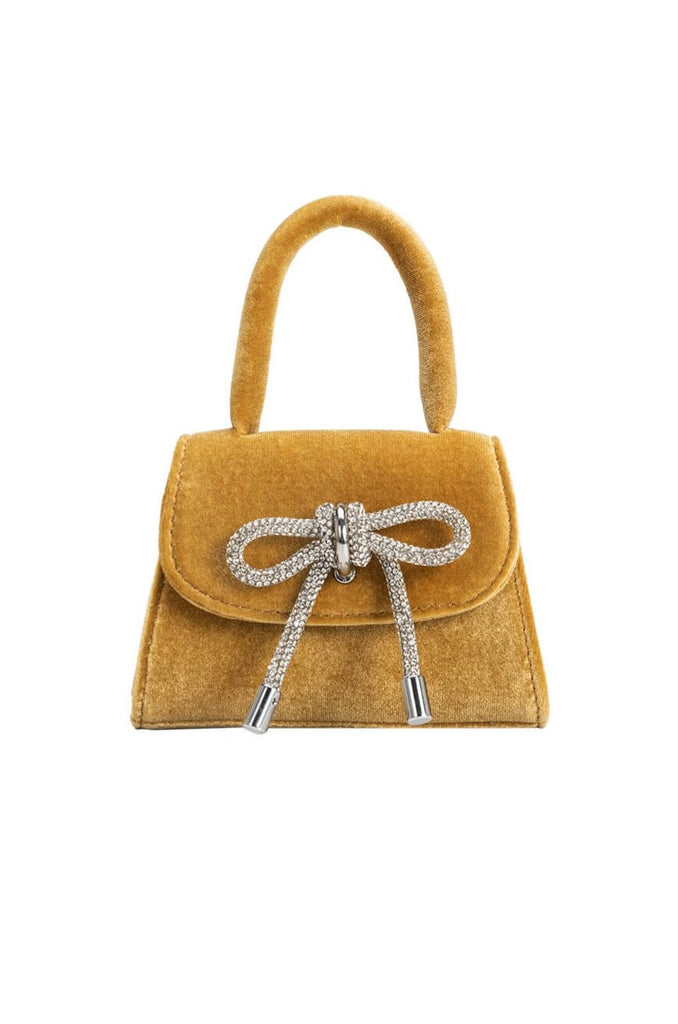 Melie Bianco Bag ✿ Sabrina Gold Velvet Clutch ✿ shop wallflower