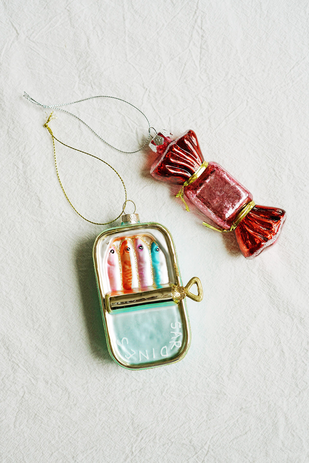 glass sardines ornament - shop  cute christmas ornaments on wallflower