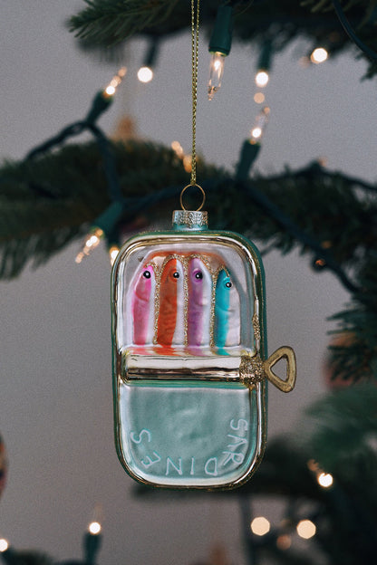 glass sardines ornament - shop  cute christmas ornaments on wallflower
