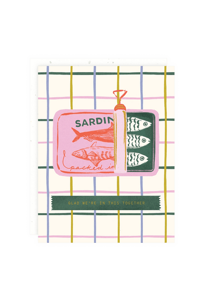 sardines illustration - shop cute greeting cards on wallflower