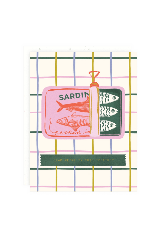 sardines illustration - shop cute greeting cards on wallflower