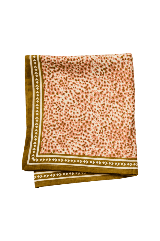 blockprint square spring scarf