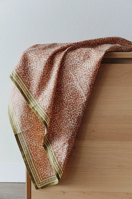 blockprint square spring scarf