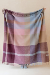 pastel and purple fall recycled wool blanket from tbco