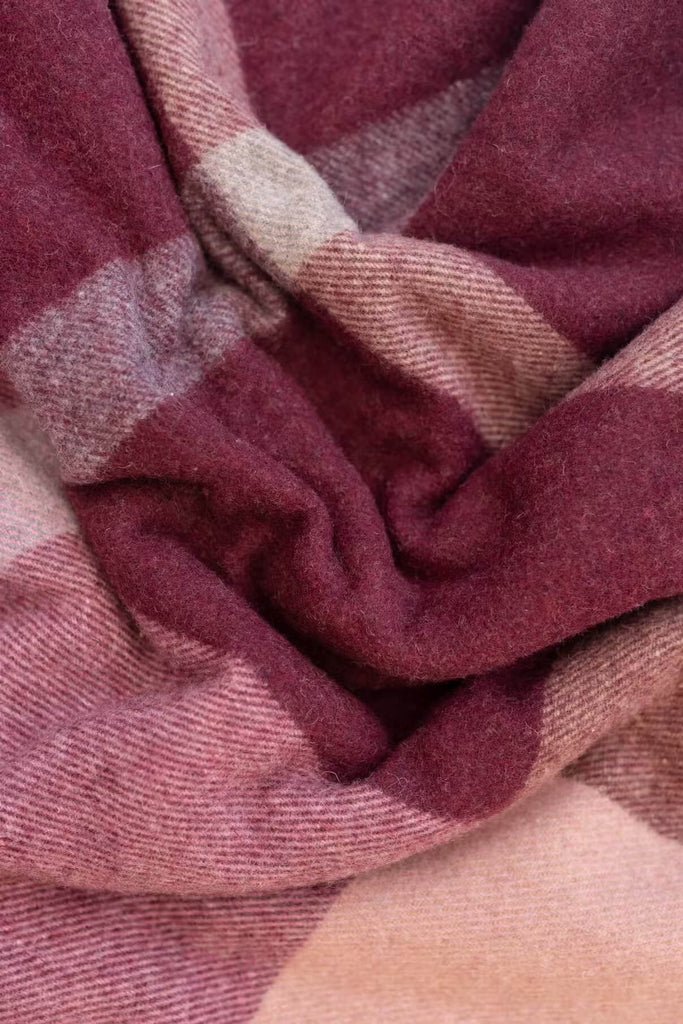 pastel and purple fall recycled wool blanket from tbco