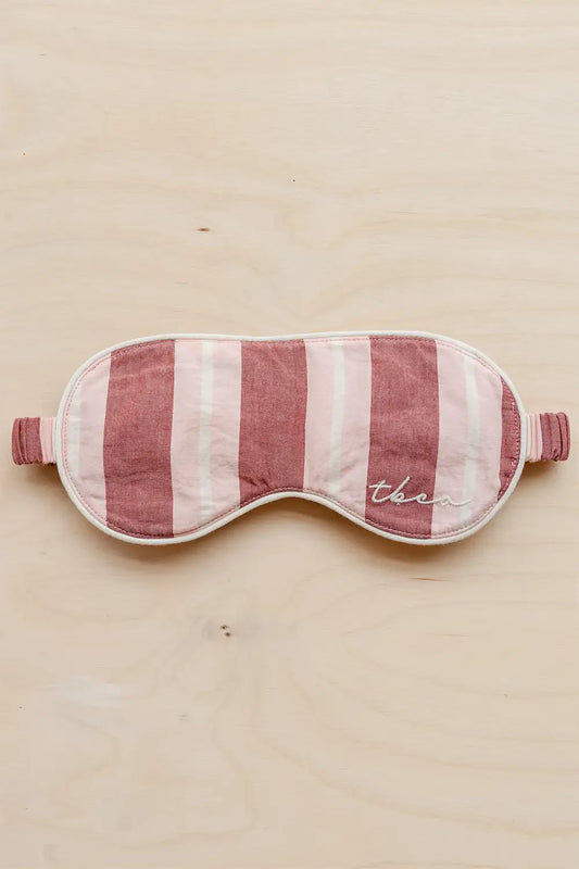 tbco Cotton sleep Mask in Red Stripe