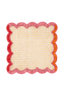 wavy pink placemats - fair trade woven place mat with pink + orange