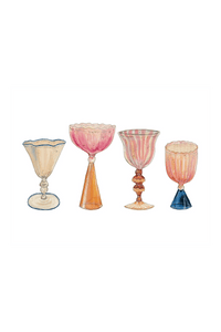 colorful watercolor wine glass art print