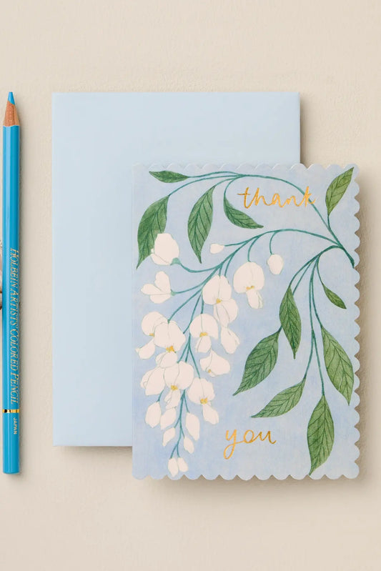blank floral illustrated thank you card wanderlust ✿ shop thank you cards on wallflower