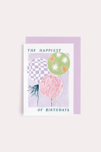 balloons birthday card - matisse style art ✿ shop wallflower