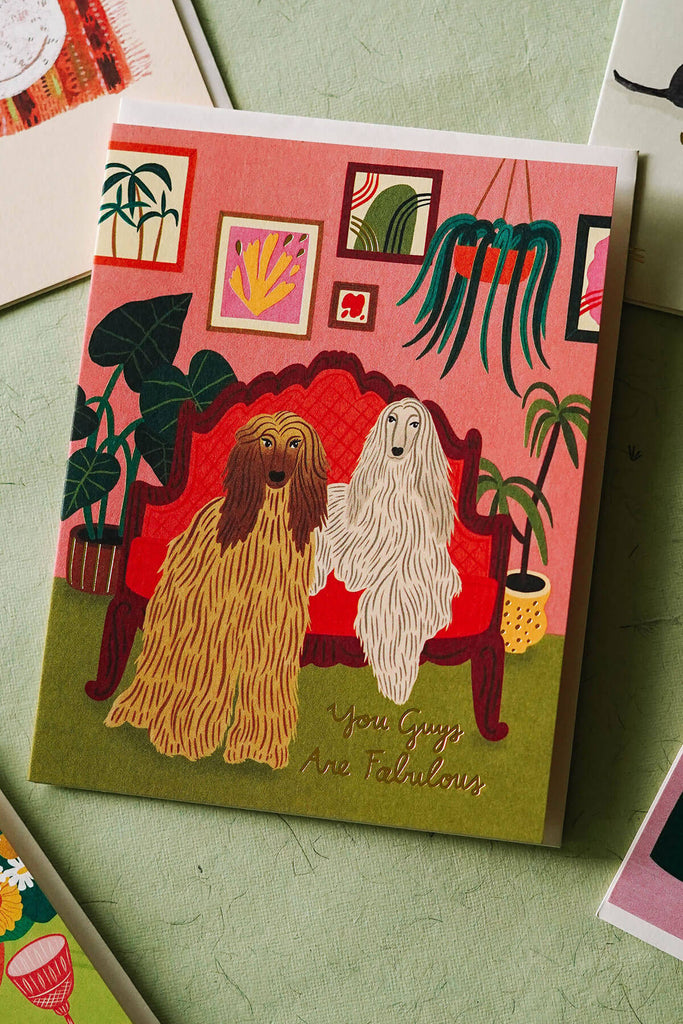 Illustrated Card - You Guys Are Fabulous Dog Card by Red Cap Cards