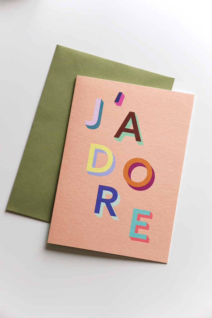 Pop ‘J'adore’ Greeting Card