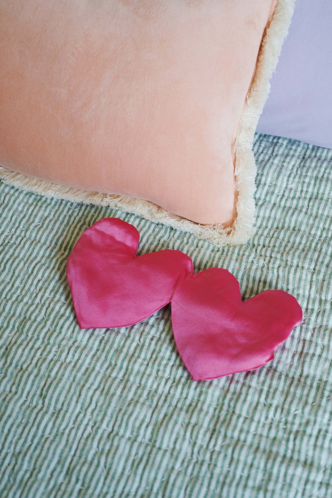 heart silk sleep mask cute self care gift idea