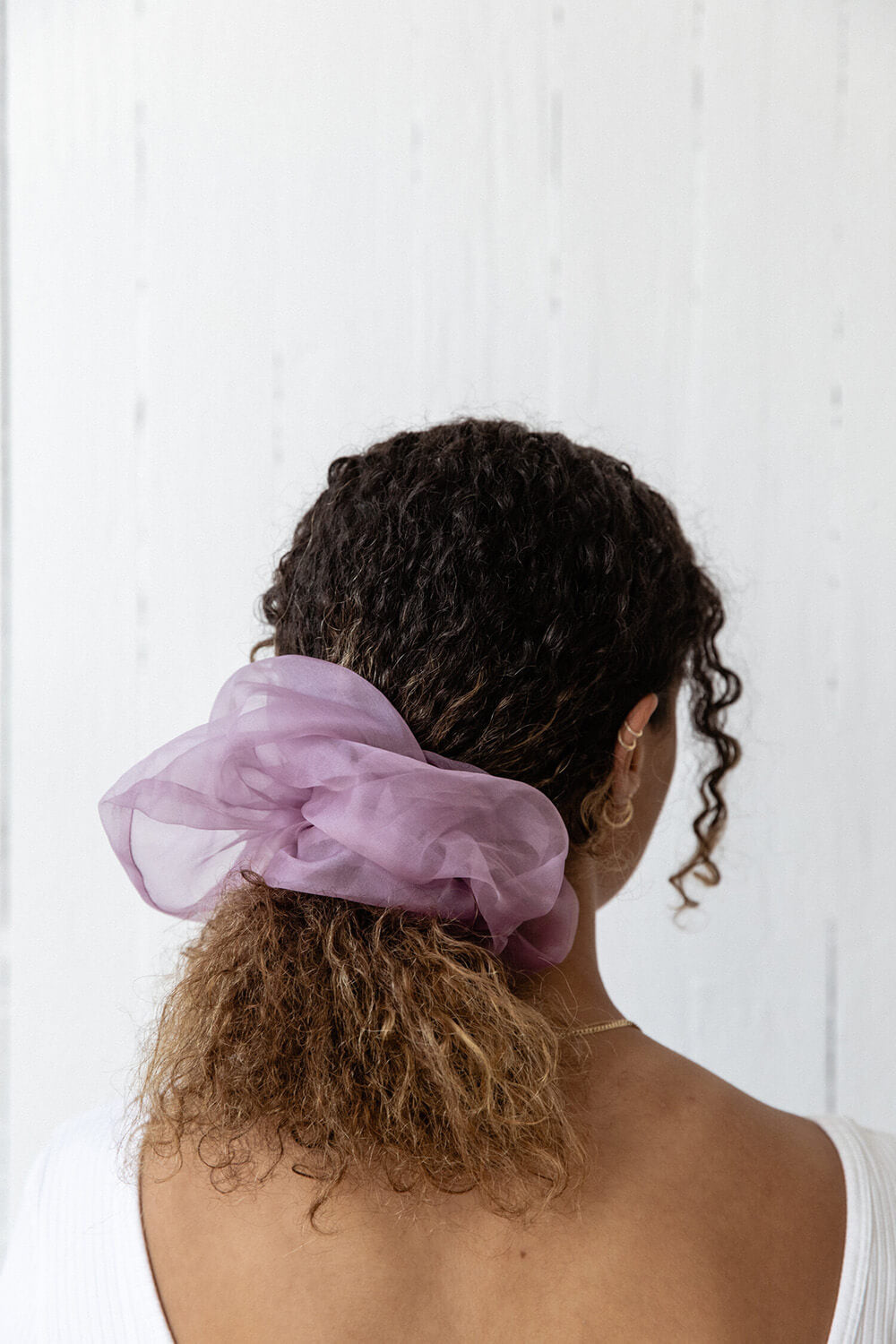 lavender silk oversized scrunchie