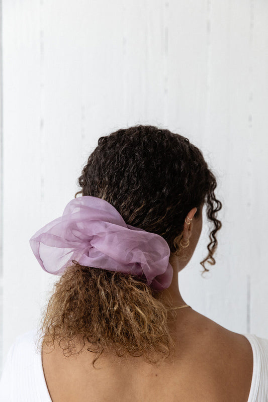 lavender silk oversized scrunchie
