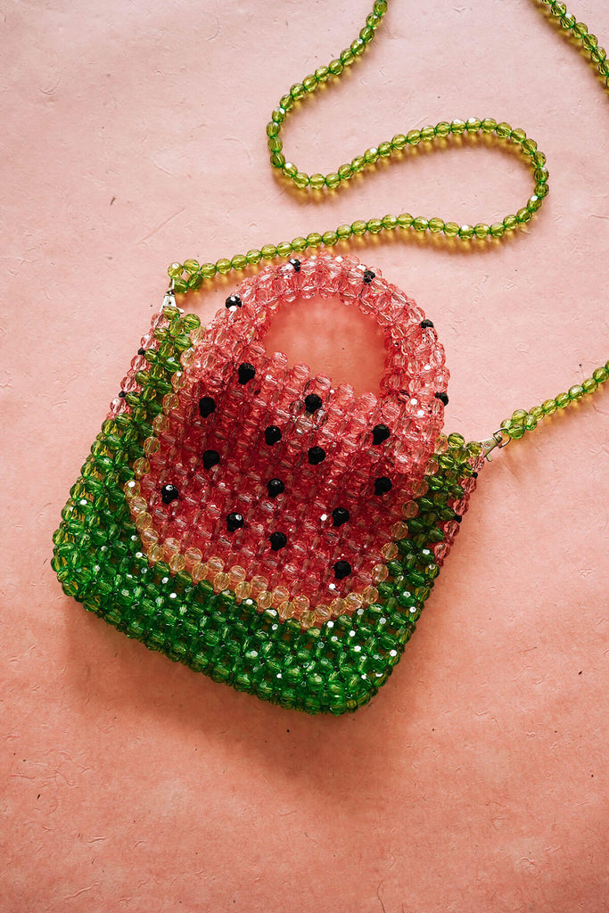 Watermelon Beaded Bag