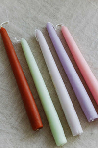 Sustainable Taper Candles in Assorted Colors