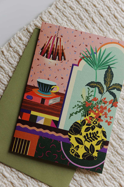 Maximalist Still Life Greeting Card
