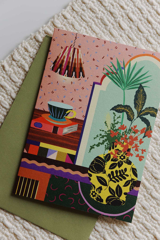 Maximalist Still Life Greeting Card