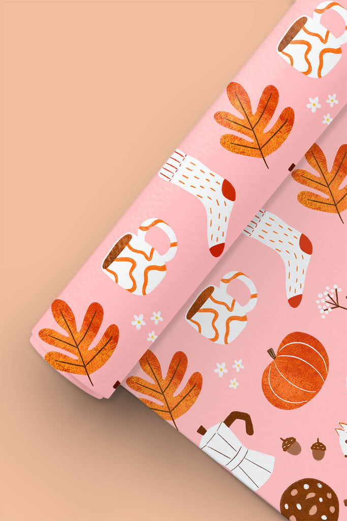 autumn gift wrapping paper