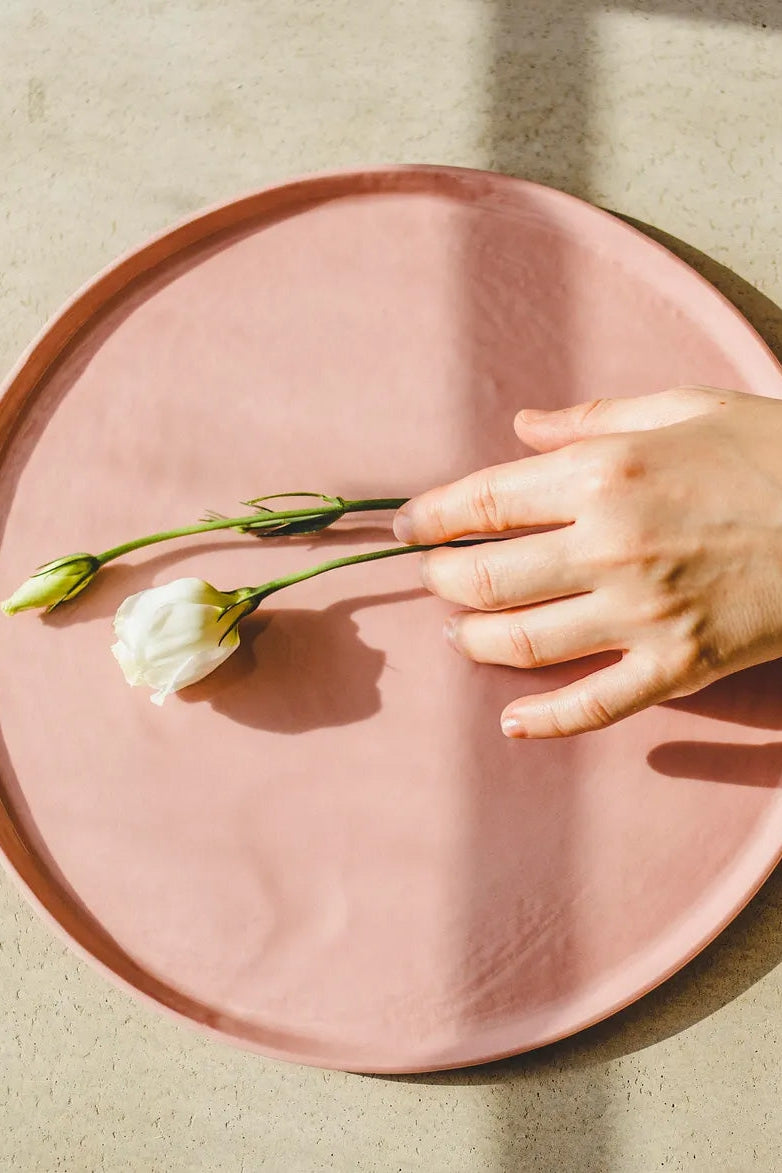 Handmade Porcelain Blush Plate