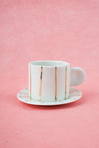 handmade porcelain espresso cup + saucer ✿ shop decor on wallflower