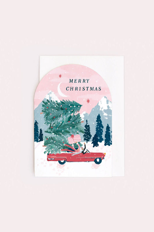 merry christmas car card