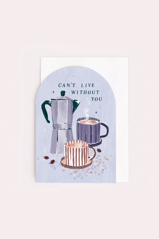 coffee anniversary love card