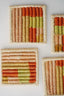 woven colorblock coasters by kazi