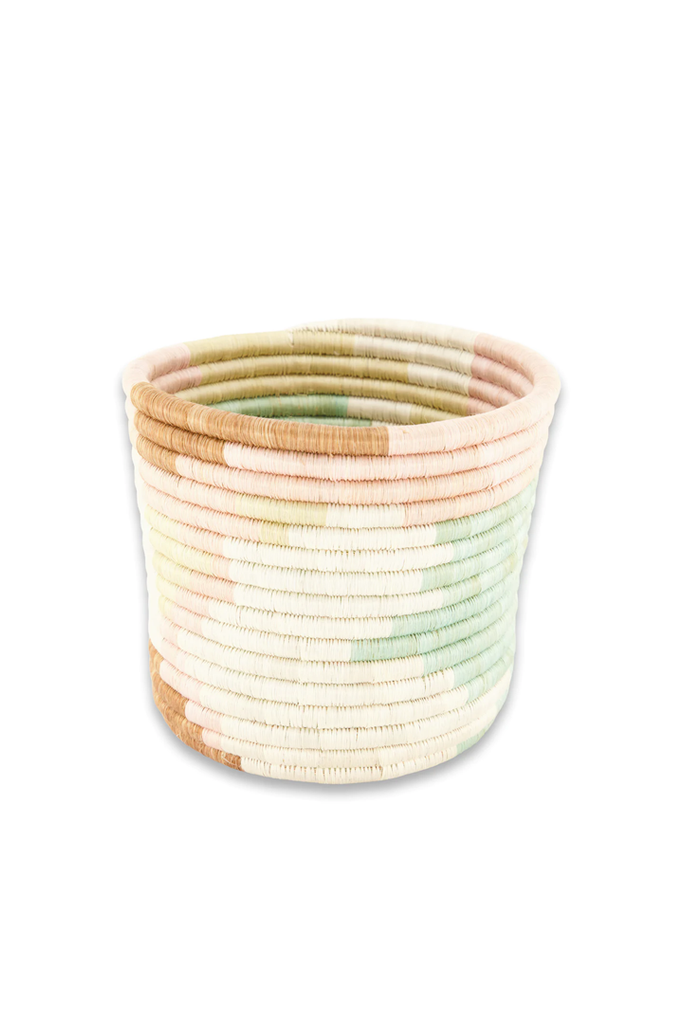 sustainable storage basket ✿ woven pastel basket ✿ shop decor on wallflower
