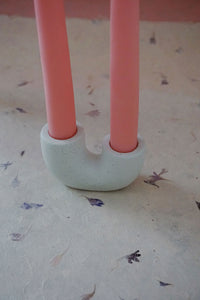 pastel taper candle holder