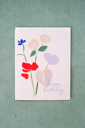 our heiday floral birthday card