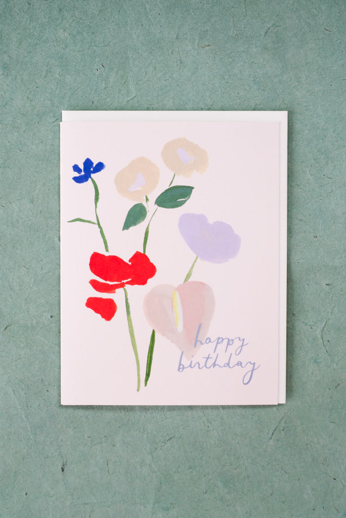 our heiday floral birthday card