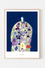 pansy coat floral art print