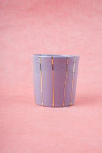 lavender gold ceramic cup