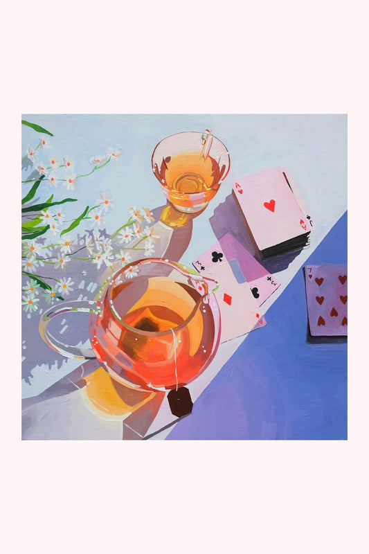 leah gardner diamonds & daisies art print