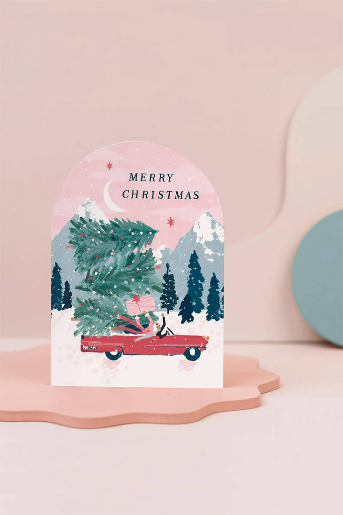 merry christmas car card