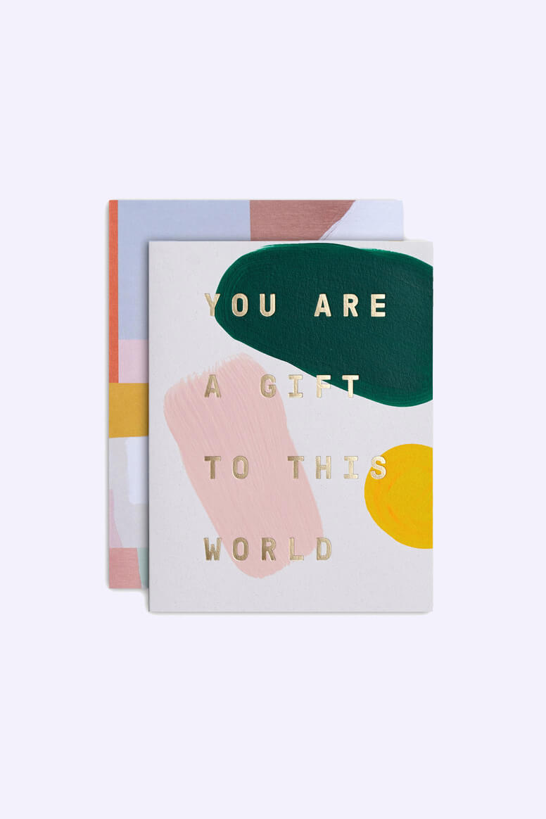 gold foil greeting card