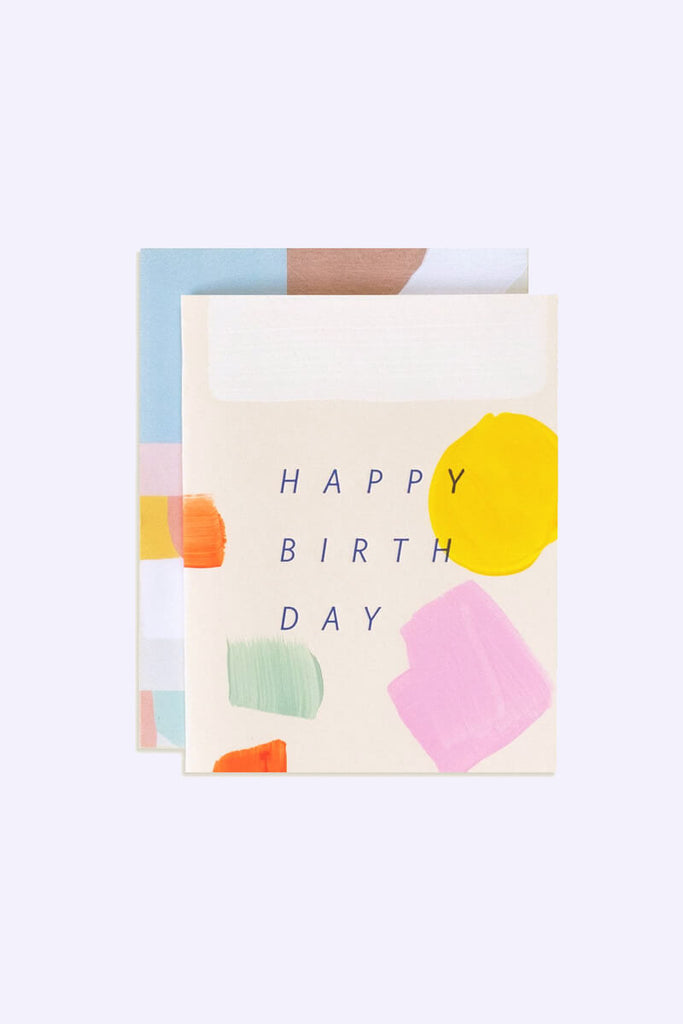 moglea abstract happy birthday card