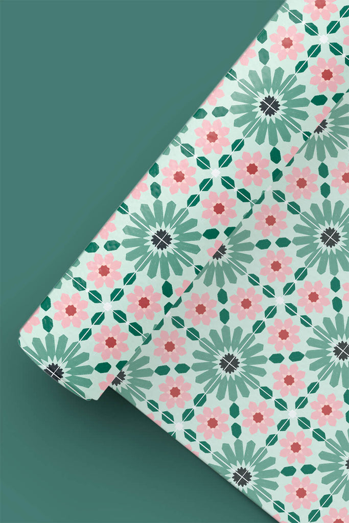 moroccan zellige gift wrapping paper