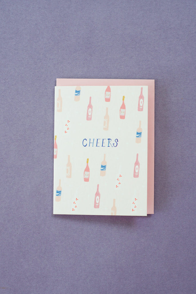 cheers congrats card - illustrated tiny card