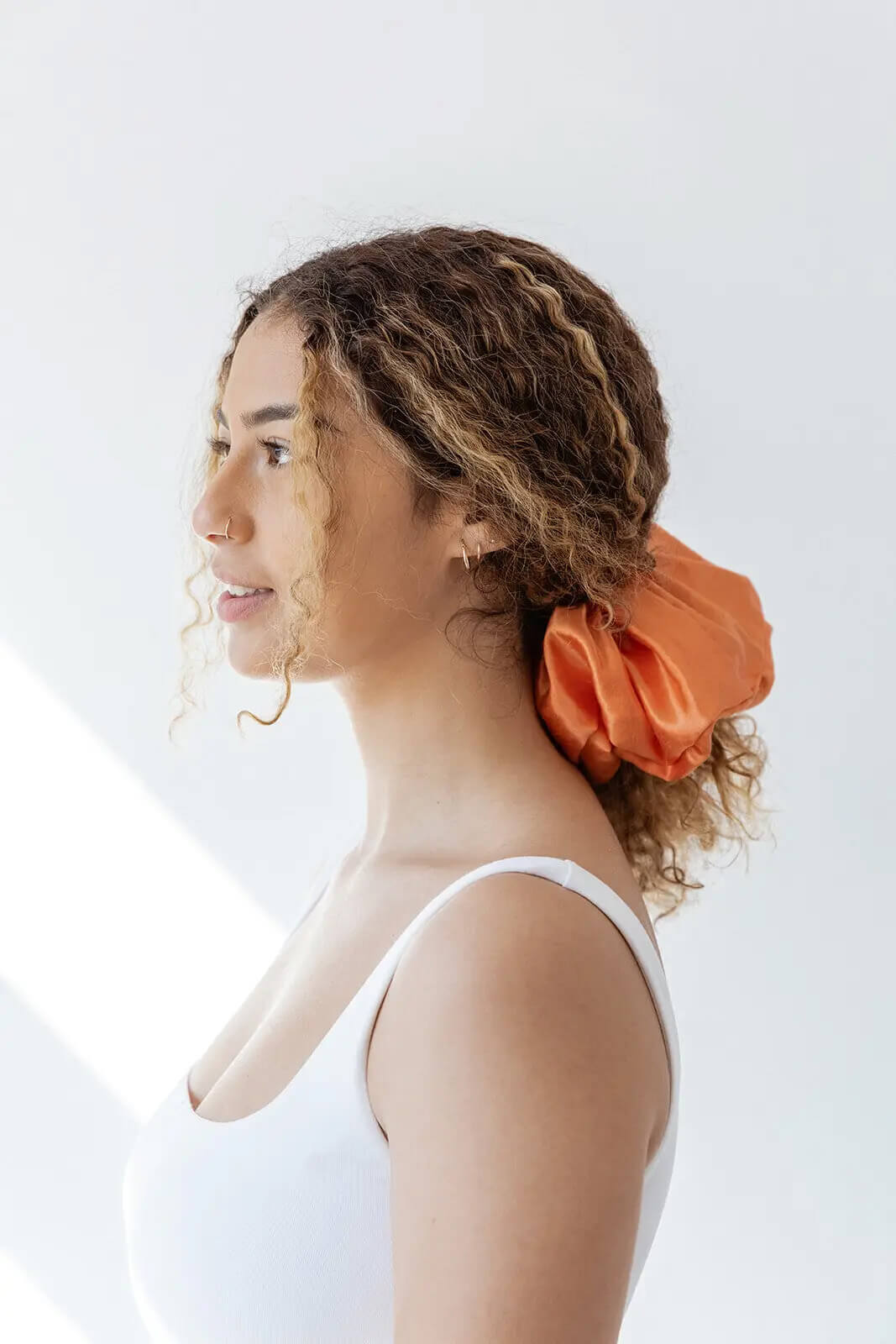 giant big orange scrunchie
