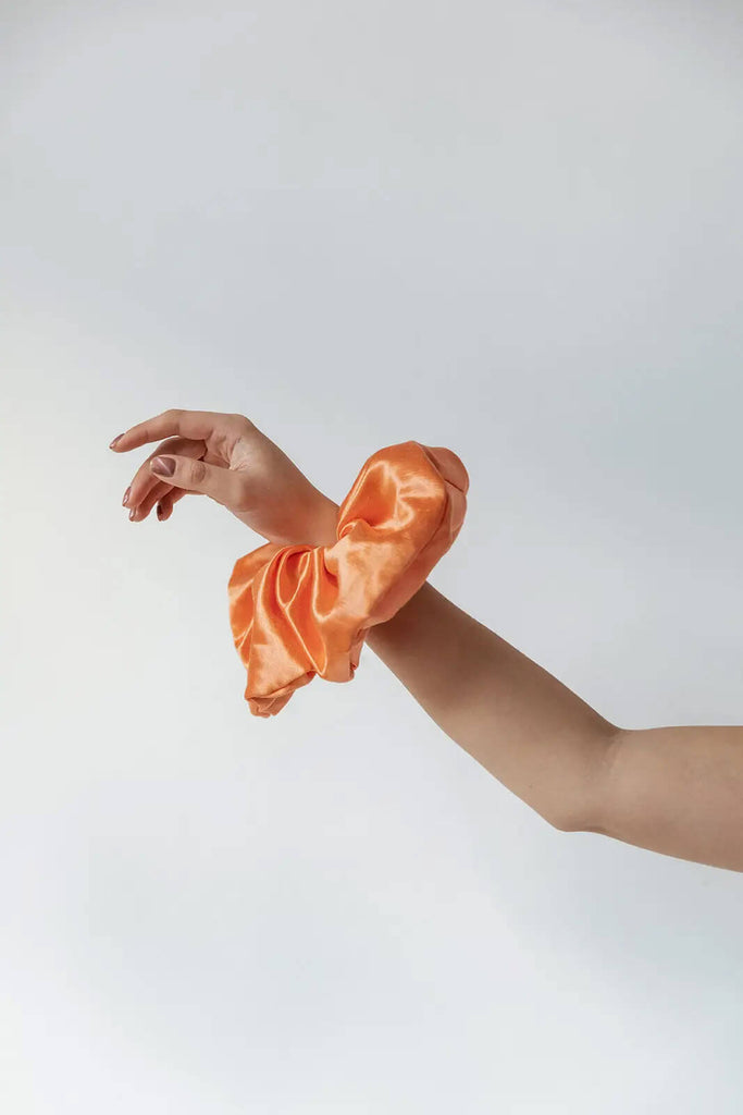 big orange scrunchie