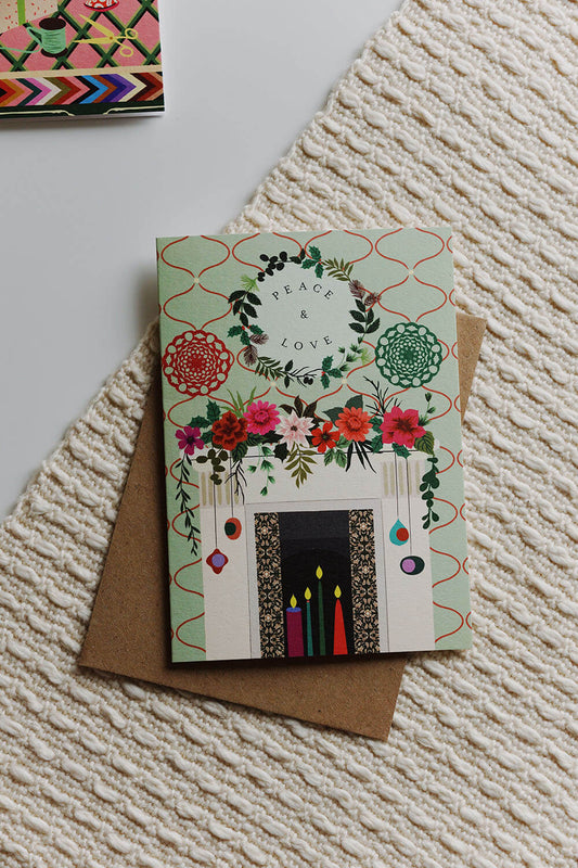peace & love christmas card