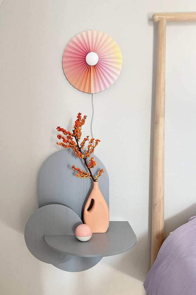pink pleated gradient lamp by shady business