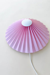 pink pleated wall lamp by shady business