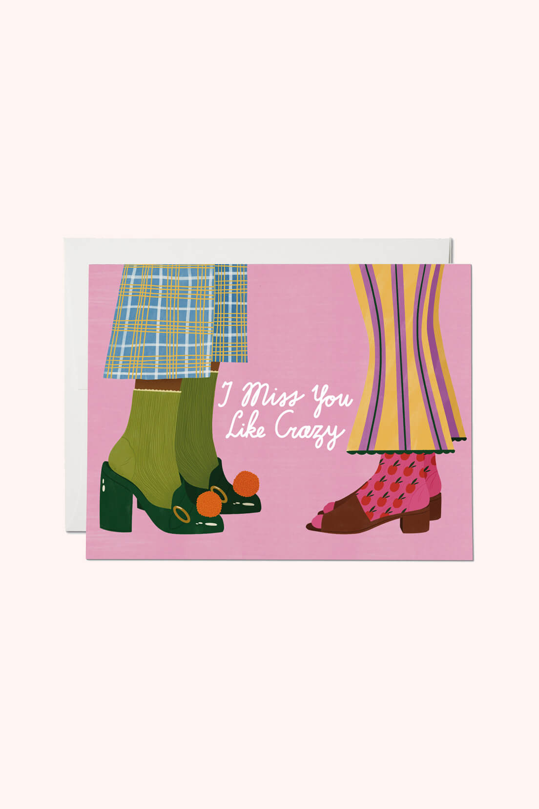 quirky miss you card 